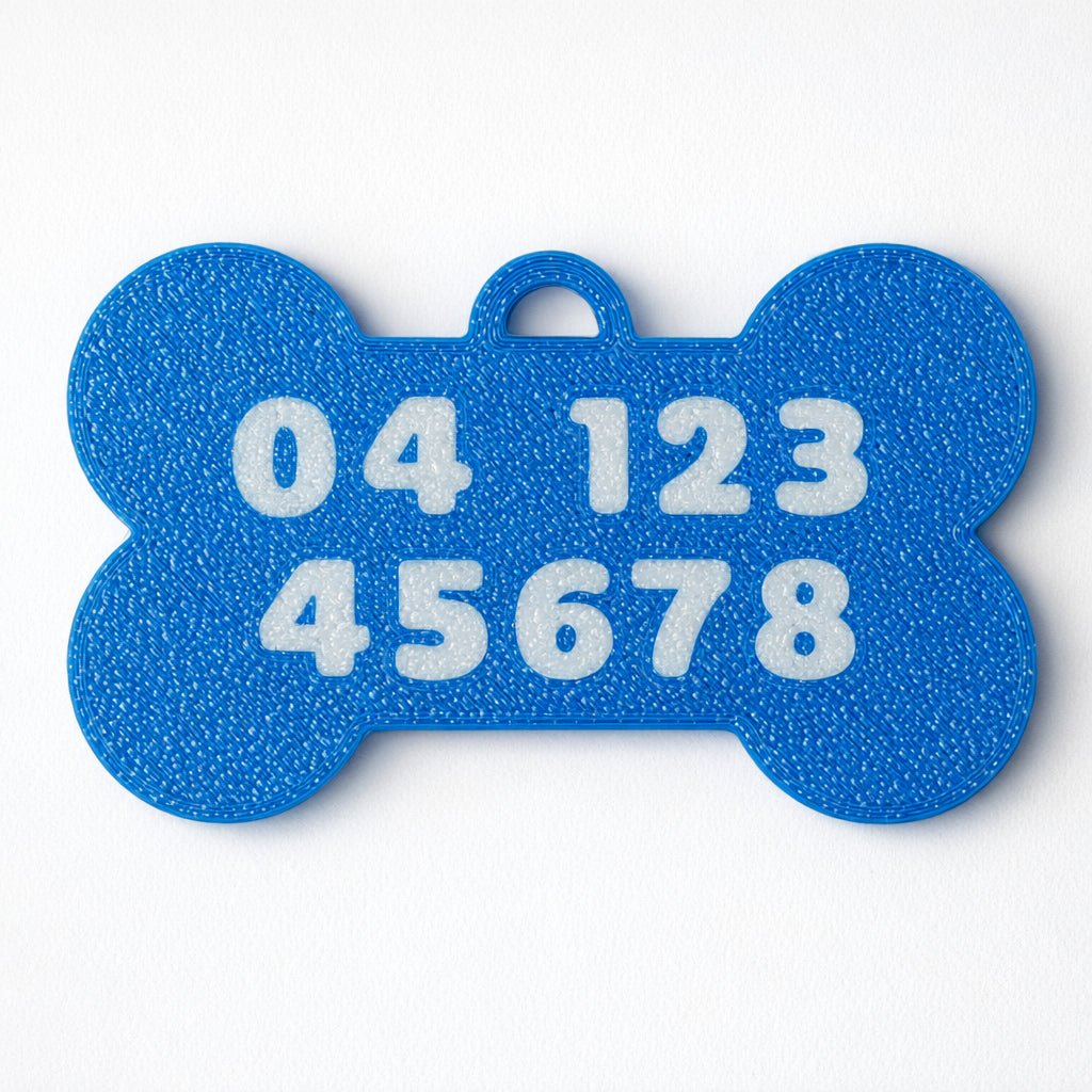 Classic Bone – Deep - Set Custom Pet ID Tag - Pet TopID