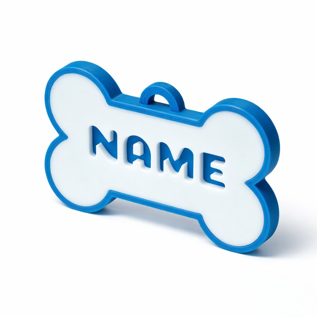 Classic Bone – Deep - Set Custom Pet ID Tag - Pet TopID