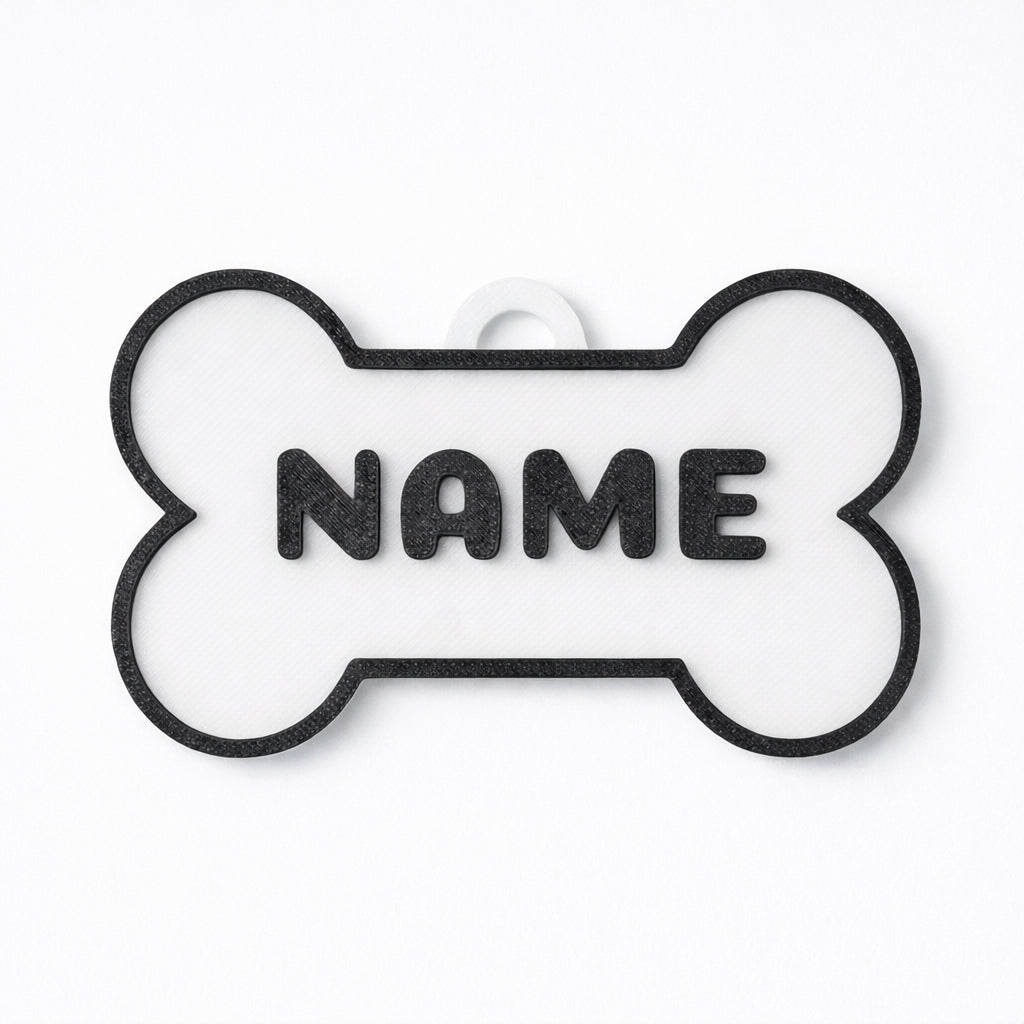 Classic Bone – Embossed Custom Pet ID Tag - Pet TopID