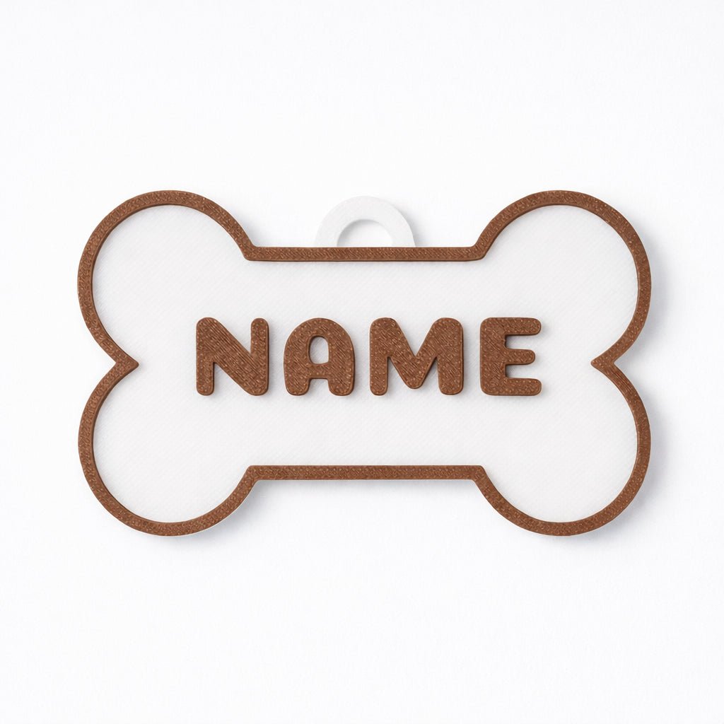 Classic Bone – Embossed Custom Pet ID Tag - Pet TopID