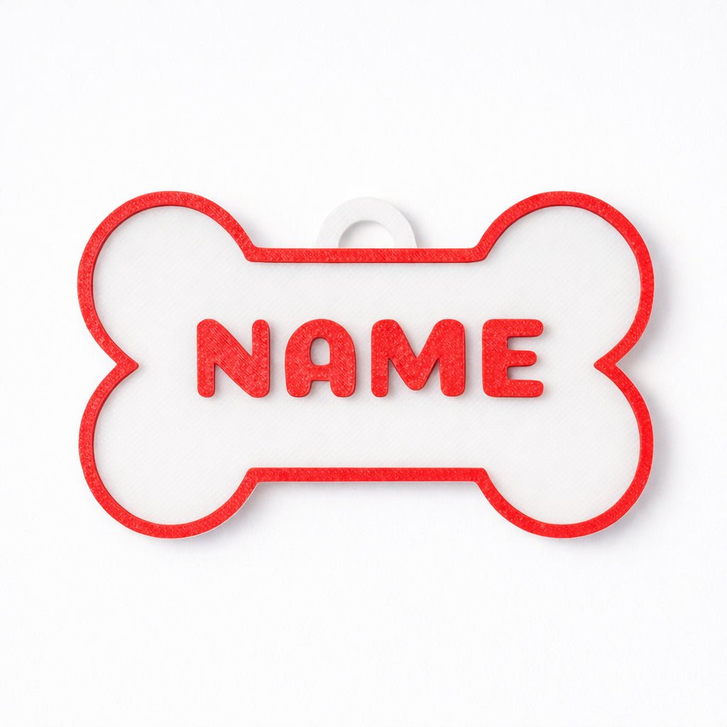 Classic Bone – Embossed Custom Pet ID Tag - Pet TopID