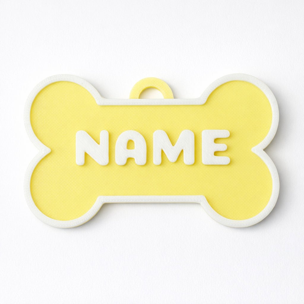 Classic Bone – Glow - in - the - Dark Custom Pet ID Tag - Pet TopID