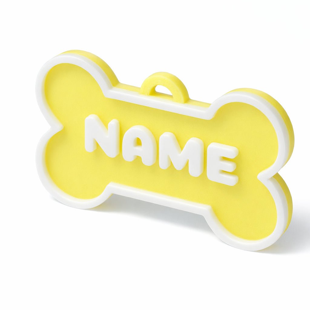 Classic Bone – Glow - in - the - Dark Custom Pet ID Tag - Pet TopID