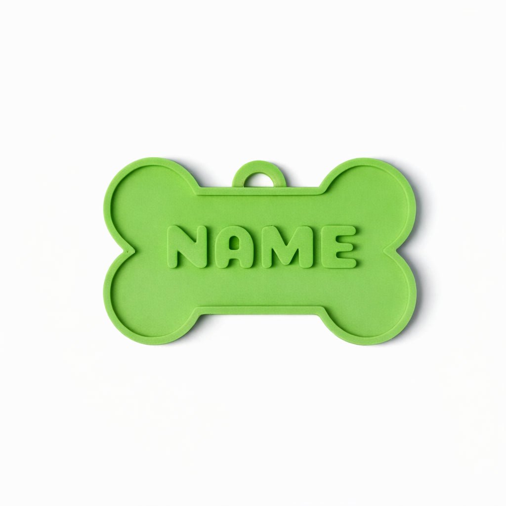 Classic Bone – Solid Embossed Custom Pet ID Tag - Pet TopID