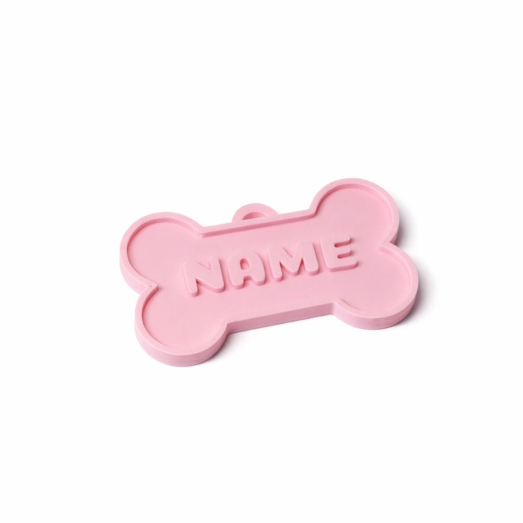 Classic Bone – Solid Embossed Custom Pet ID Tag - Pet TopID
