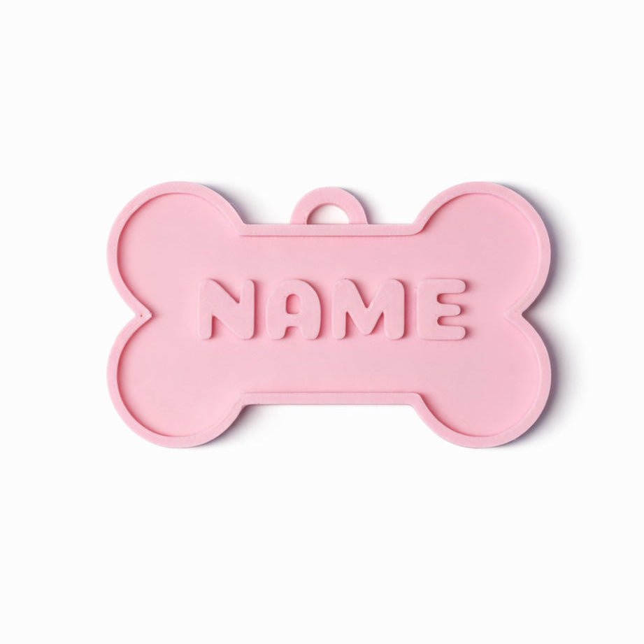 Classic Bone – Solid Embossed Custom Pet ID Tag - Pet TopID