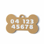 Classic Bone – Wood - Look Custom Pet ID Tag - Pet TopID