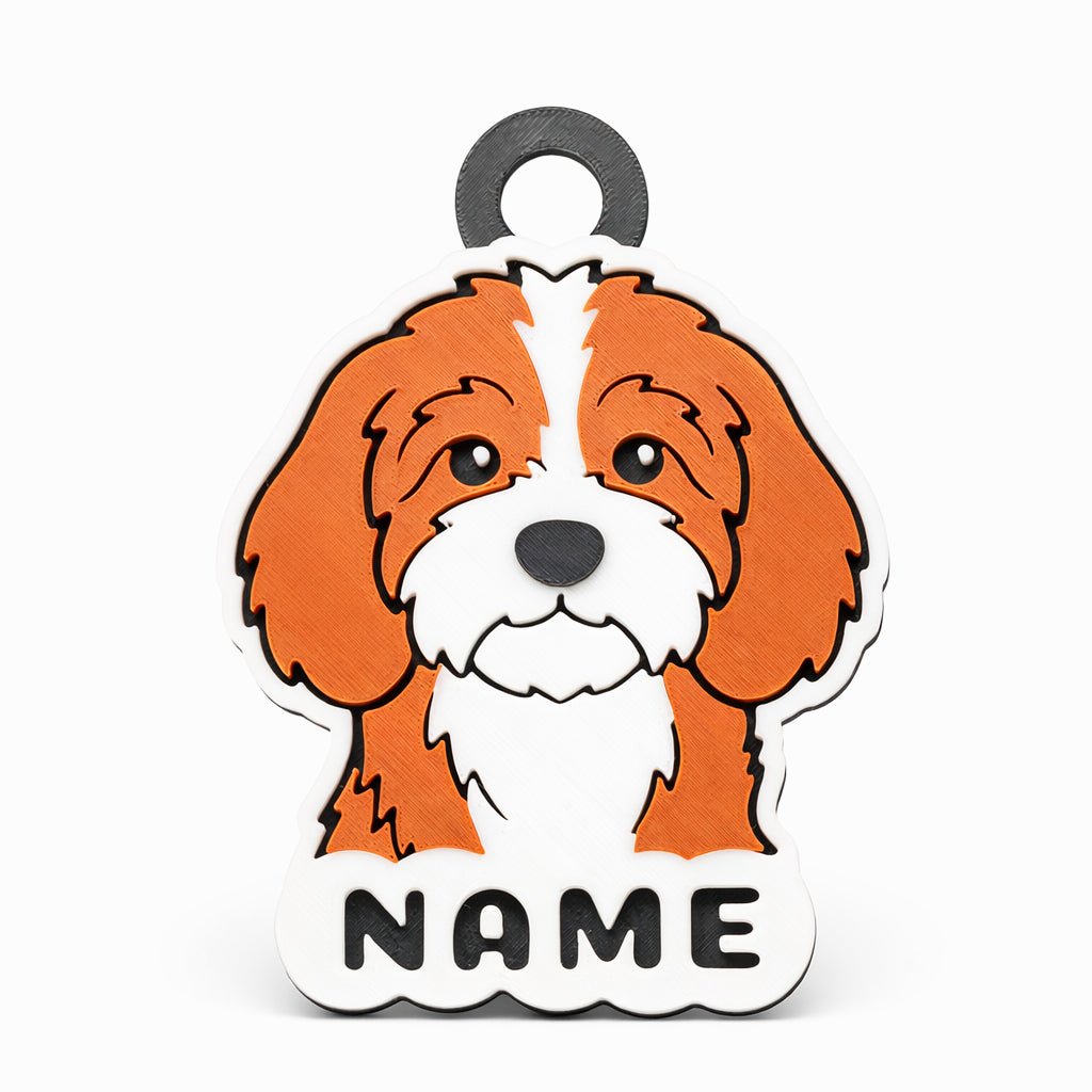 Classic Cartoon - Self - portrait Custom Dog ID Tag - Pet TopID