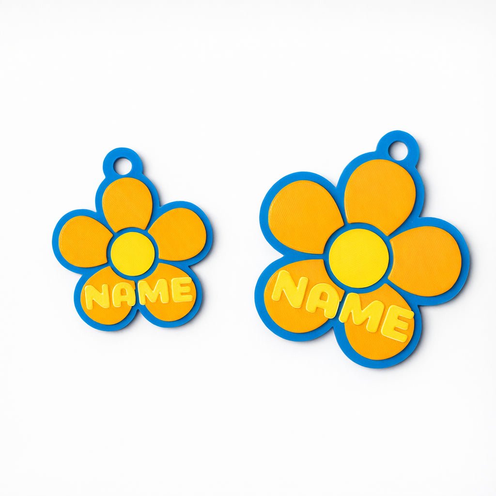 Classic Flower - Vibrant Custom Pet ID Tag - Pet TopID