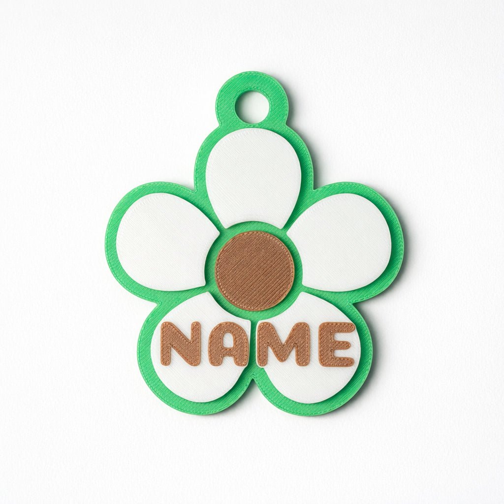 Classic Flower - Vibrant Custom Pet ID Tag - Pet TopID