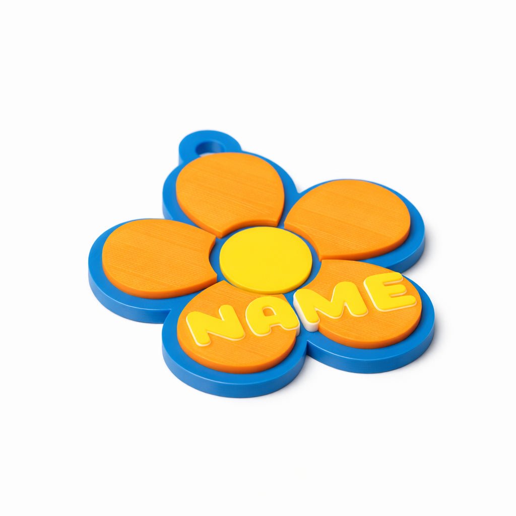 Classic Flower - Vibrant Custom Pet ID Tag - Pet TopID