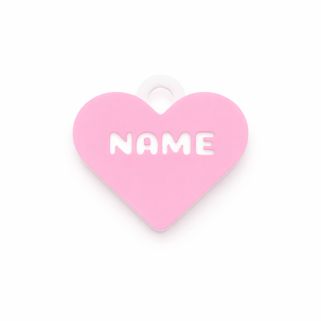 Classic Heart – Sweetheart Custom Pet ID Tag - Pet TopID