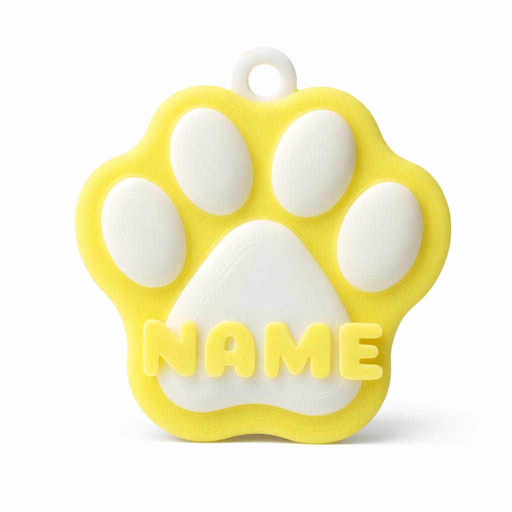Classic Paw – Embossed Custom Pet ID Tag - Pet TopID