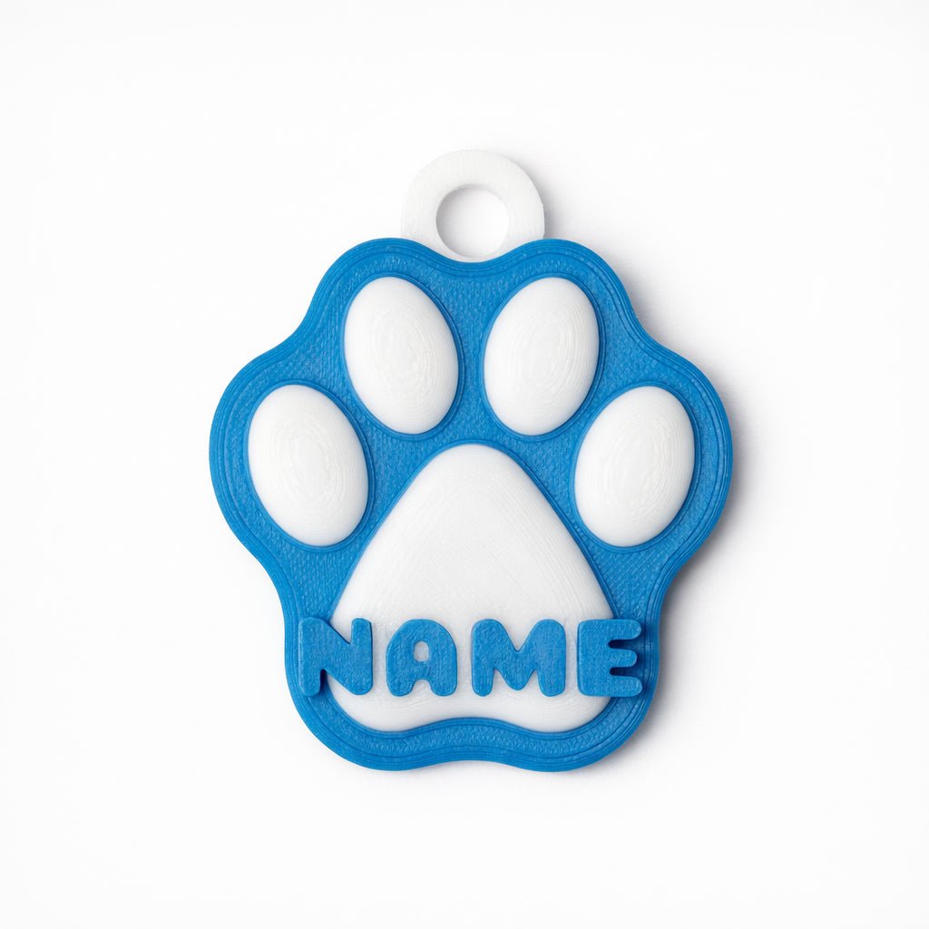 Classic Paw – Embossed Custom Pet ID Tag - Pet TopID