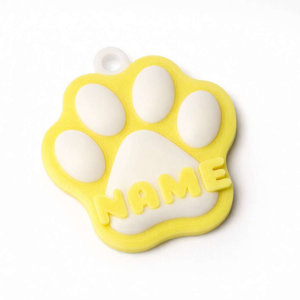 Classic Paw – Embossed Custom Pet ID Tag - Pet TopID