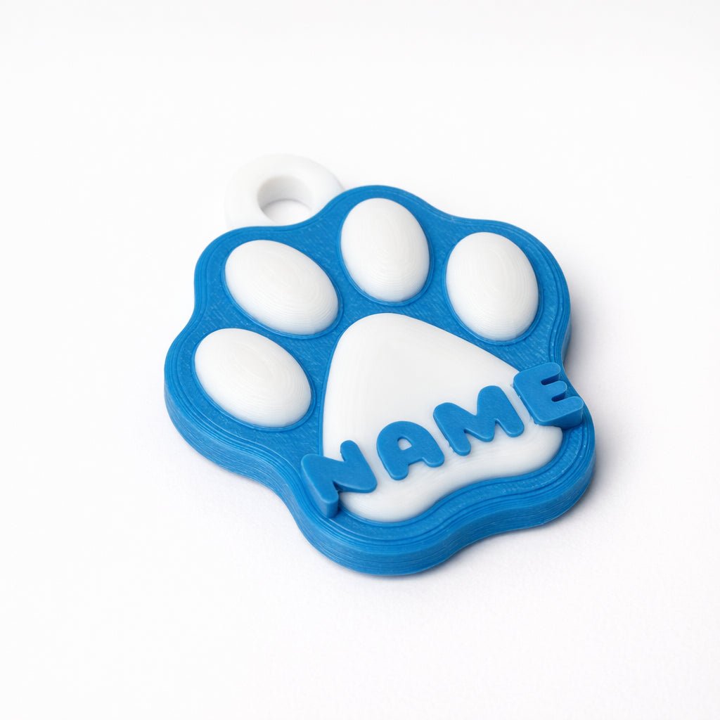 Classic Paw – Embossed Custom Pet ID Tag - Pet TopID