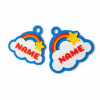 Classic Rainbow Cloud – Playful Custom Pet ID Tag - Pet TopID
