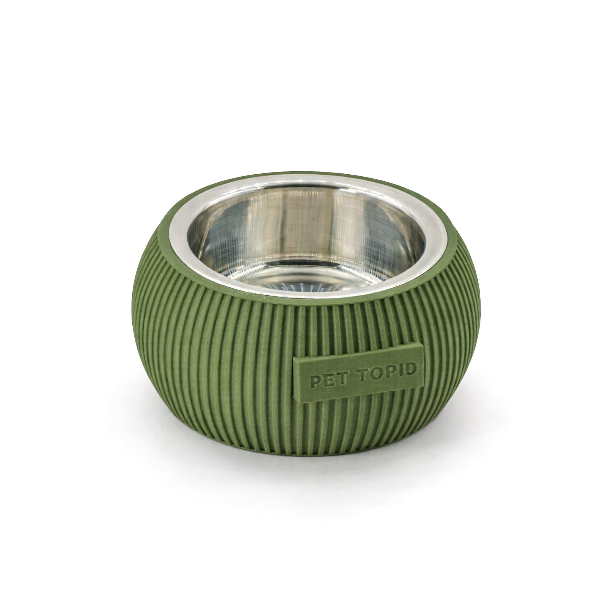 Custom Height Bowl — Ribbed Sphere - Pet TopID