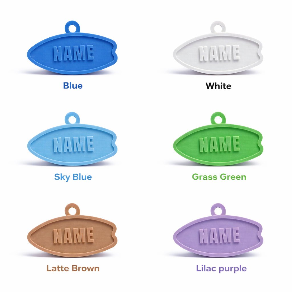 Essential Series – Surfboard Custom Pet ID Tag - Pet TopID