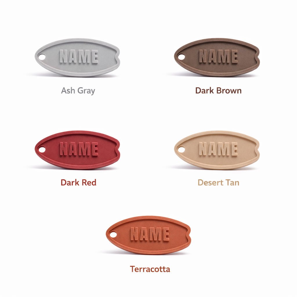 Essential Series – Vertical Surfboard Custom Pet ID Tag - Pet TopID