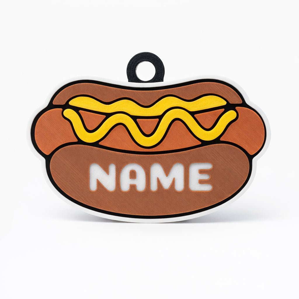 Snack Series – Hot Dog Custom Pet ID Tag - Pet TopID