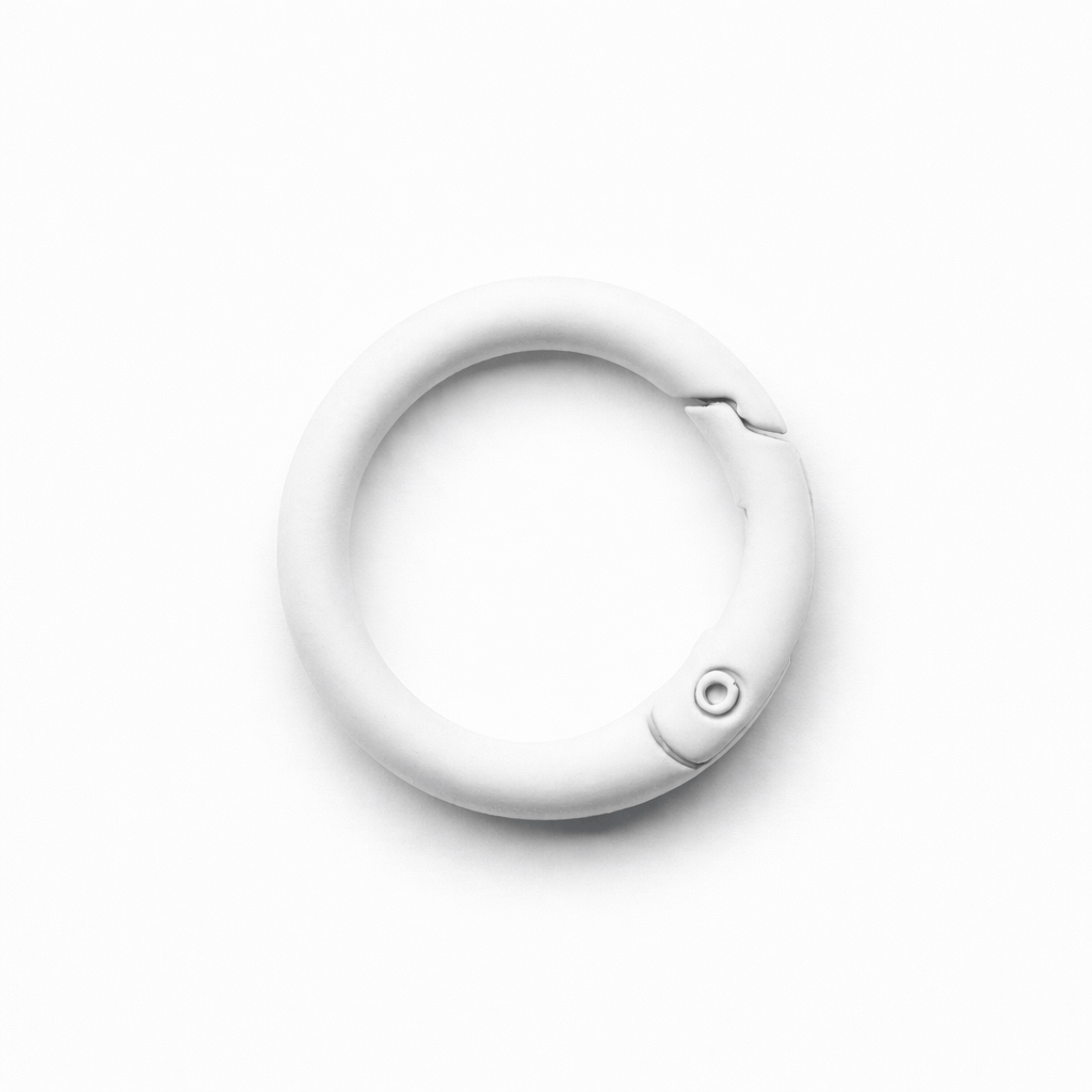 White Metal Spring O Ring – Pet Tag Connector Clip - Pet TopID